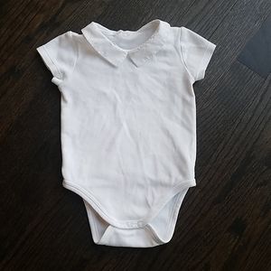 Jacadi white collared onesie